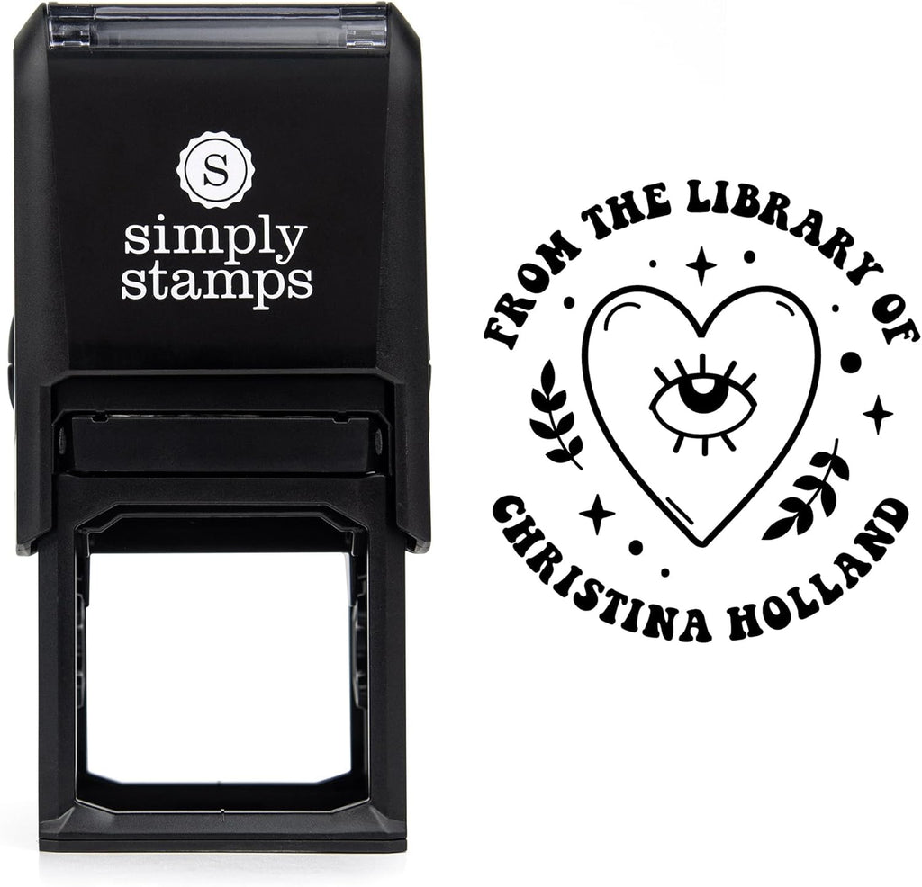 from The Library of Embossers & Stamps for Fantasy Book Readers | Custom Embosser | Custom Stamp | Ex Libris | Elevate Your Fantasy Collection of Stories and Novels (Design 7, Self-Inking Stamp)