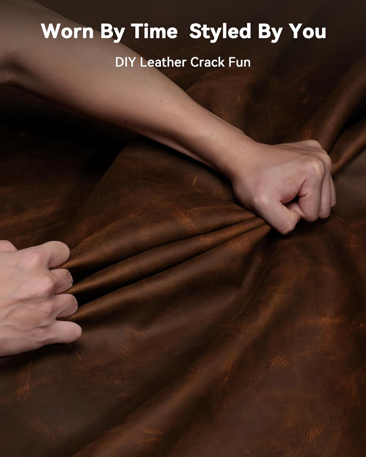 YSAGi Leather Desk Mat, 23.6"x13.8"Real Leather Desk Pad, 3mm Thick Desk Blotter with Stiched line,Oil-Wax Feel Mouse pad and Self-Healing Laptop Pad for Home & Office(Classic Dark Brown)