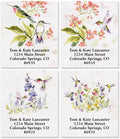 Colorful Images Two Hummingbirds Return Address Mailing Labels, Personalize with Name & Addresses, Set of 144 Self Adhesive, Easy Peel Flat Label Sheets, 1 ½” x 1 ¾”, 3 Designs
