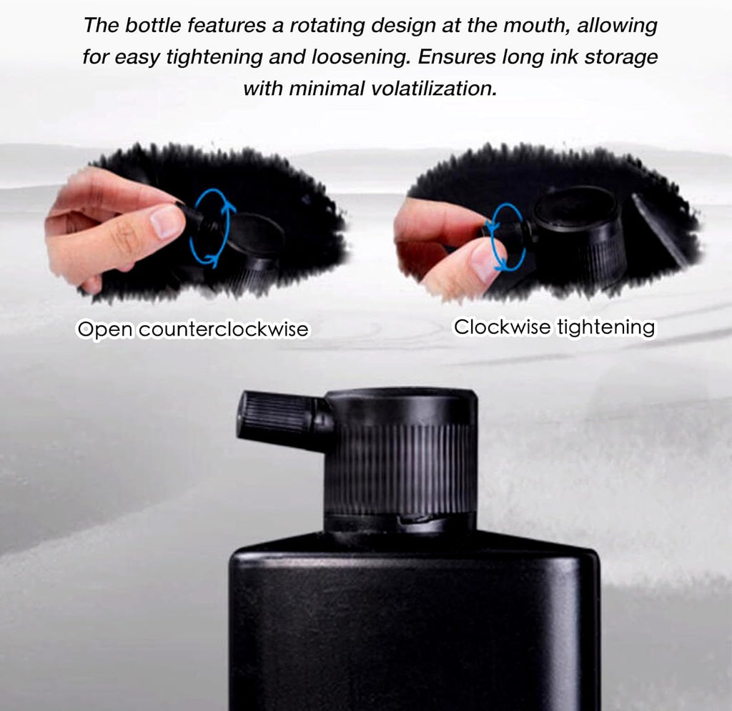 100 ML/3.5 OZ Calligraphy and Sumi Liquid Ink - Versatile Elegance for Chinese Traditional Art Works and Japanese Brush Art