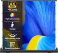 Portable Tab-Tension Matte White Manual Pull Up Projector Screen,178°Viewing Angle Movie Screen,Outdoor Projector Screen Wrinkle-Free Design for Backyard Movie Night(100 in/16:9)