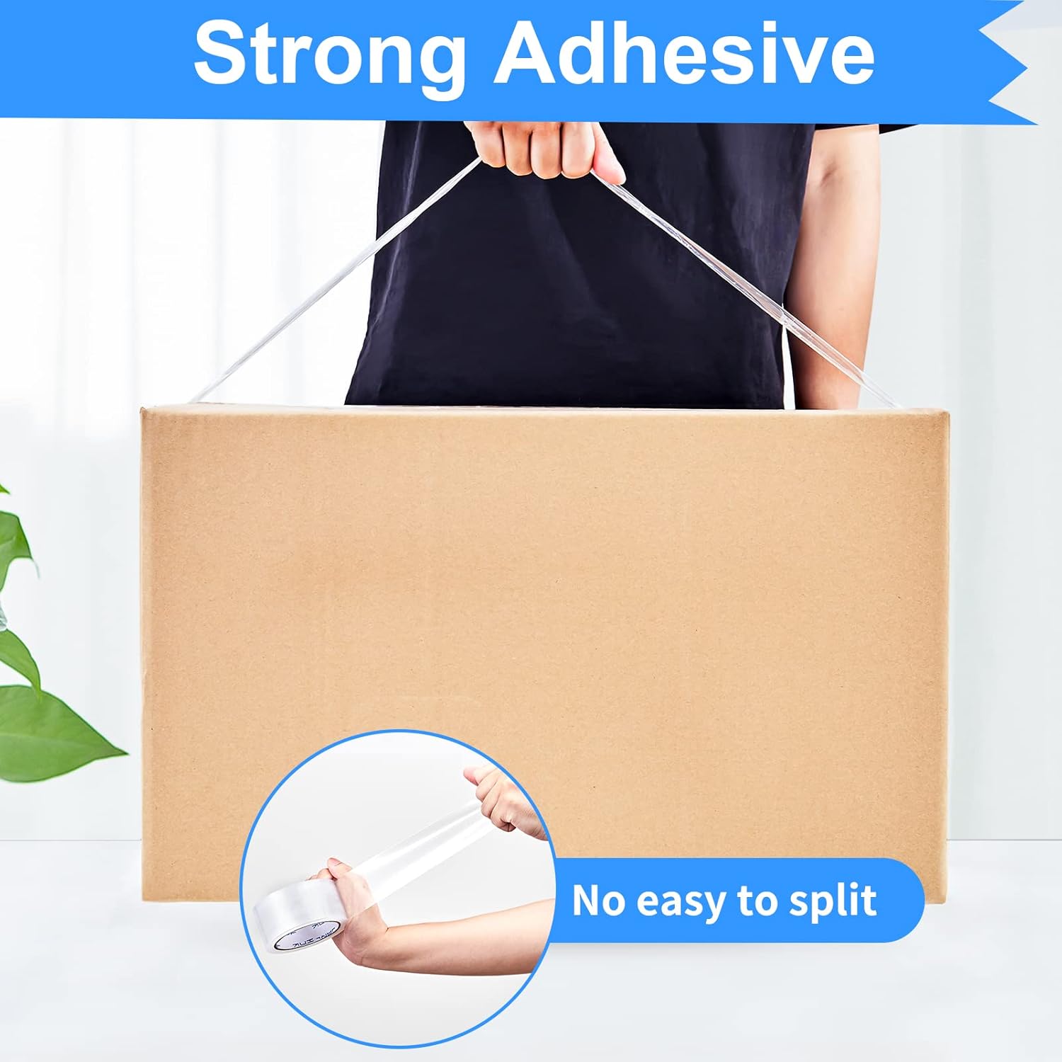 JARLINK Clear Packing Tape (18 Rolls), Heavy Duty Packaging Tape for Shipping Packaging Moving Sealing, Stronger & Thicker 2.8mil, 2 inches Wide, 60 Yards Per Roll, 1080 Total Yards