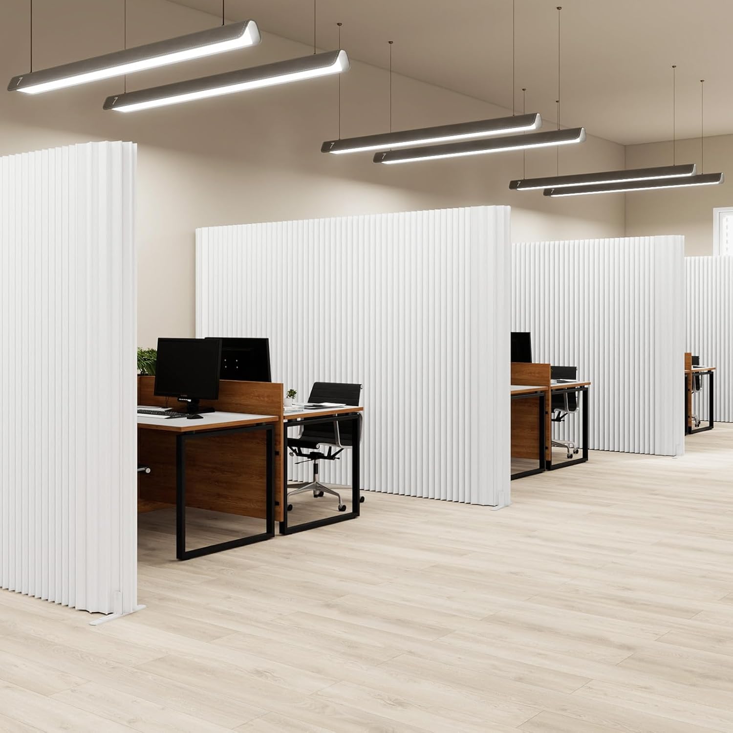 Paper Room Divider,Portable Office Partition Wall,Folding Privacy Paper Screen,Wall Dividers for Room Seperation,Indoor Freestanding Partition for Home Office Studio Exhibition -L9.84*W1.15 *H5.91 ft