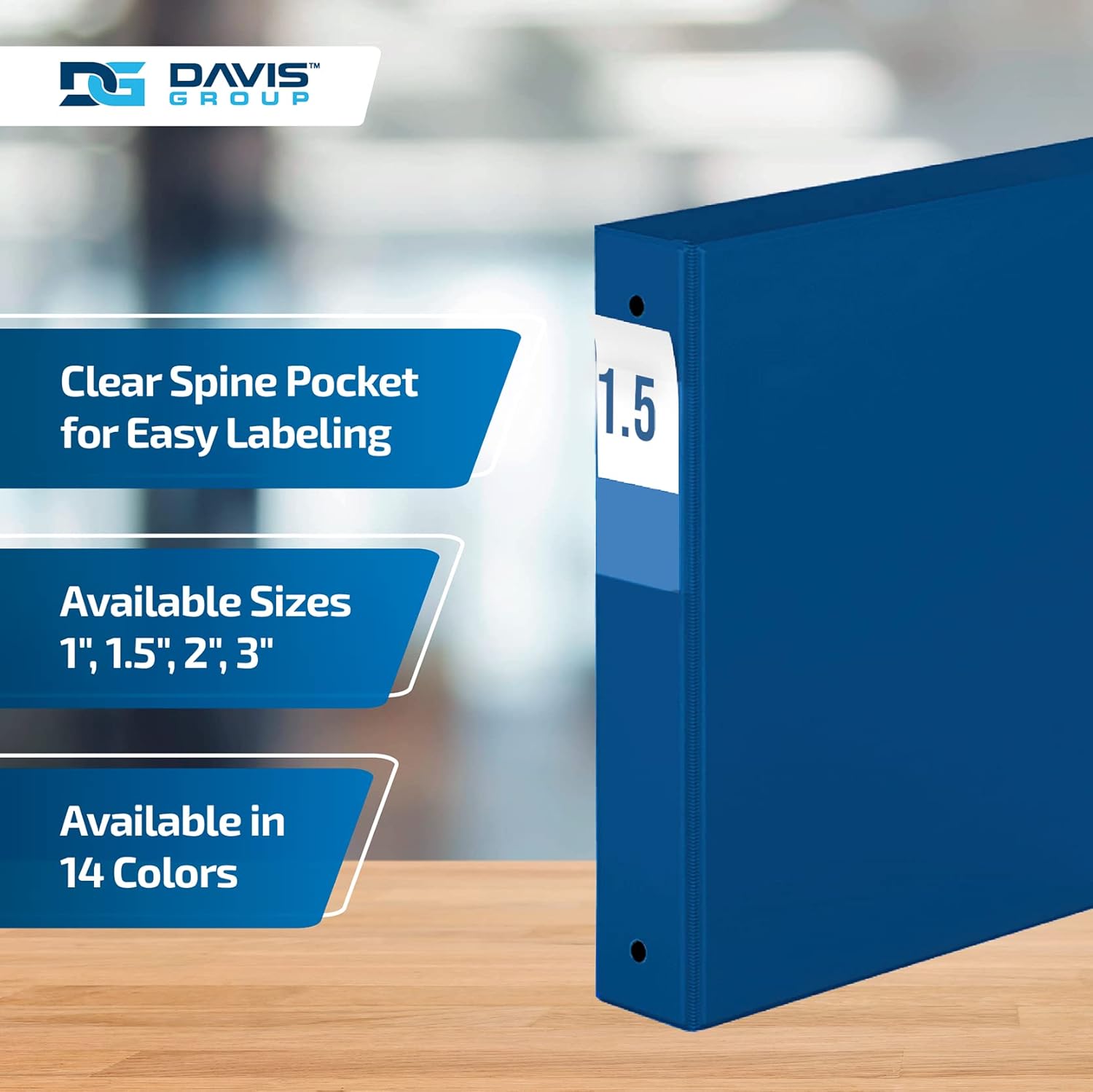 Premium Economy 6-Pack 3-Ring Binders for School or Office, Round-Ring Binders, 1.5 Inch, Royal Blue