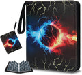 Card Binder 900 Pockets, Trading Card Binder 9-Pocket Card Holder Binder fits 900 Cards with 50 Removable Card Sleeves and Zipper Card Collection Binder for Boys and Girls Organized