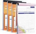 Large Contractor Invoice Book, Invoice Receipt Book for Small Business, 3 Part Carbonless Work Order Estimate Forms, 8x11 in, 200 Sets (4 Books)