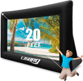 CZGBRO Inflatable Projector Screen - 20FT Outdoor Movie Screen Blow Up for Movie Parties Backyard Outside with Air Blower and Carry Bag, Front and Rear Projection