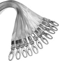 10 Pcs Lanyards Gray Lanyard for Id Badges Nylon Lanyard Bulk Clip Swivel Hook for Office Id Badges Key Chains (Gray)