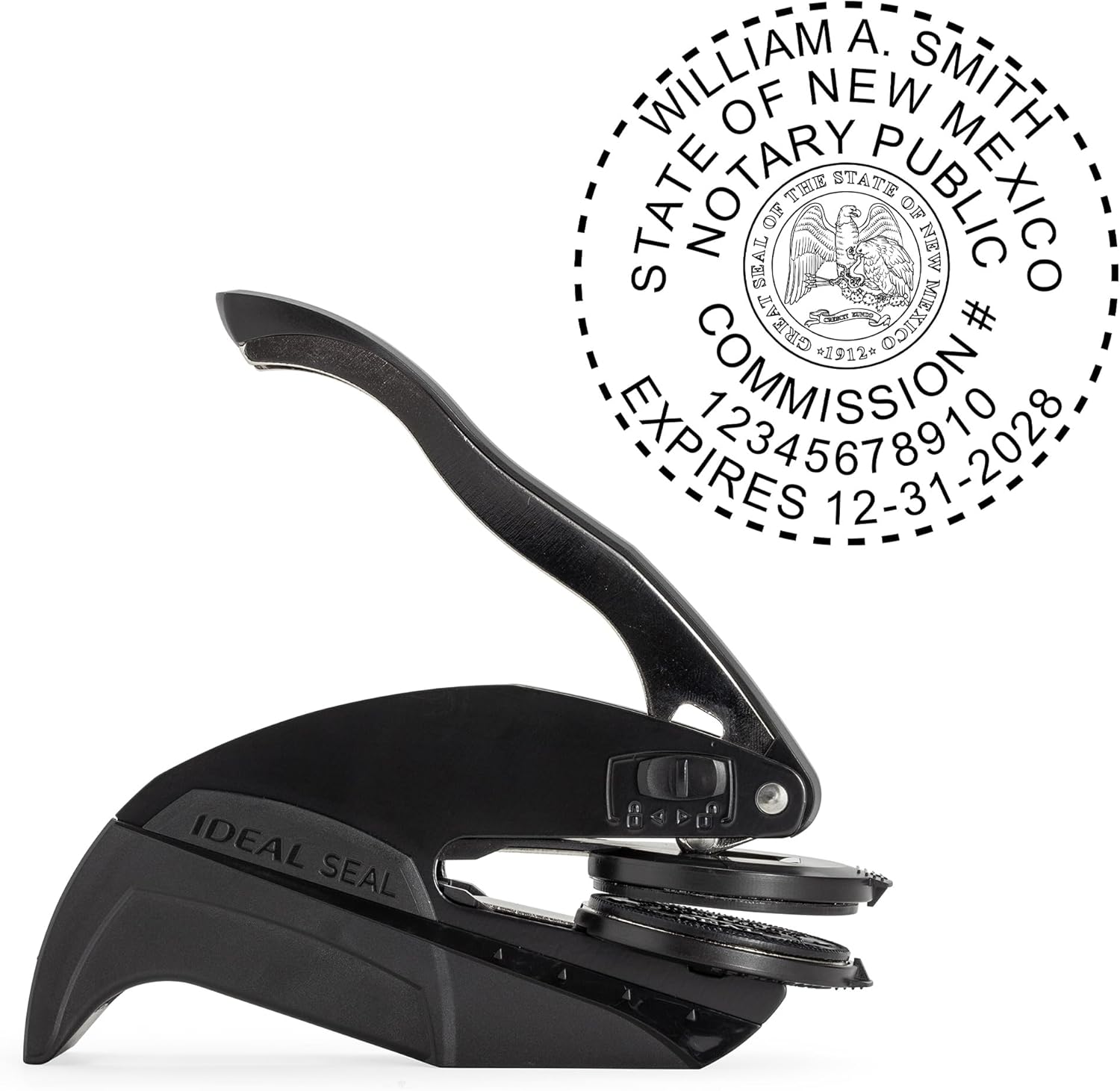 New Mexico Round Notary Embosser | Official State Embosser | Official Seals | Meets State Specifications (New Mexico, Round Embosser)