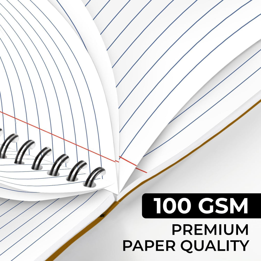 48 Pack Wide Ruled Kraft Spiral Notebook, 5.8 x 8.3, 120 Pages (60 Sheets), No-Bleed, 100 GSM, Bulk Lined Journal Notebooks for Writing, Memo Diary Planner School Travel Office Supplies
