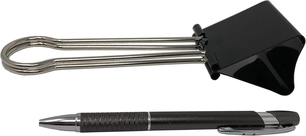 Clipco Binder Clips Super Extra Large 2-1/3in Black (2-Pack)