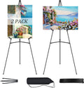 2Pcs Easel Stand for Wedding & Poster Display, 66 Inch White Portable Foldable Poster Stand, Perfect for Wedding, Birthday Party, Art Shows, and Retail Displays