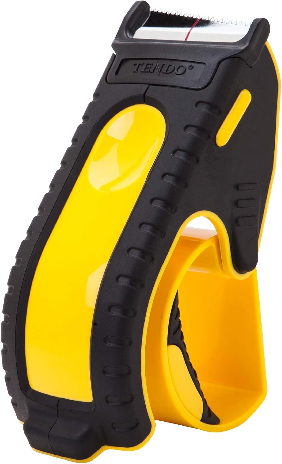 Heavy Duty Shipping Tape Dispenser: TENDO° Essential Line – Reusable, Replaceable, Eco-Friendly 2’’ Master Piece Dispenser with Patented 10° Sloped Chromium Blades - P-1200 (3th Gen.)_Yellow