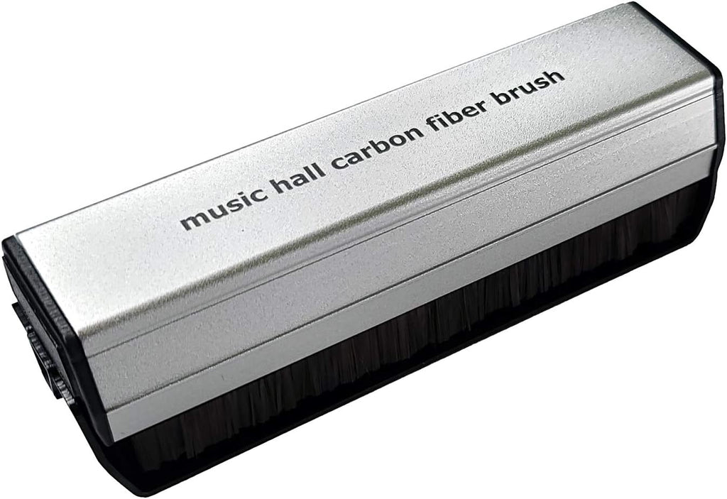Music Hall H1 Carbon Fiber Vinyl Record Cleaning Brush with Anti-Static Fibers and Support Stand