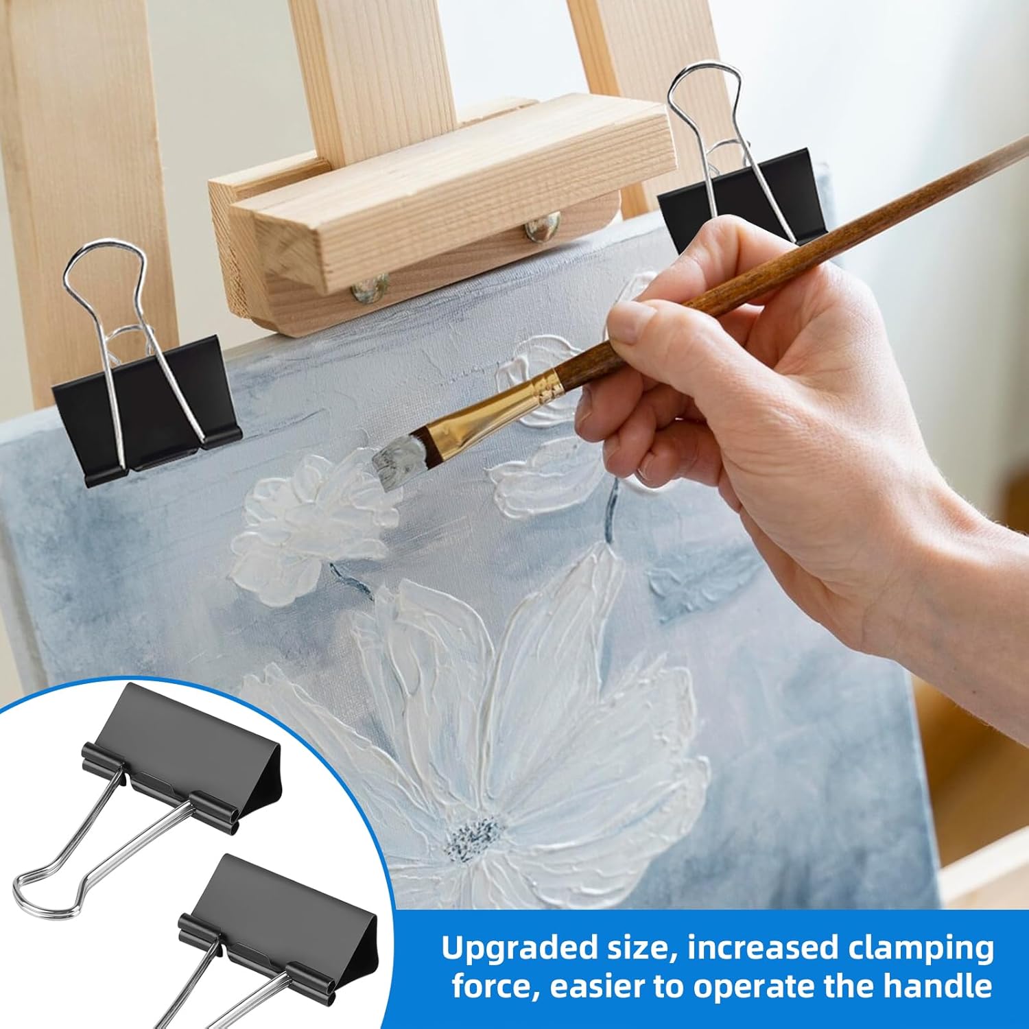 Jumbo Binder Clips 3 inch,75mm Width,10 Pack Extra Large Binder Clips for Office,School and Home Organization,Black