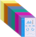 HOUYEE 30 Pack Clear Document Folder, Plastic Paper Sleeve Fit for Letter Size Paper, for Home, Office, and School Use(6 Assorted Colors)