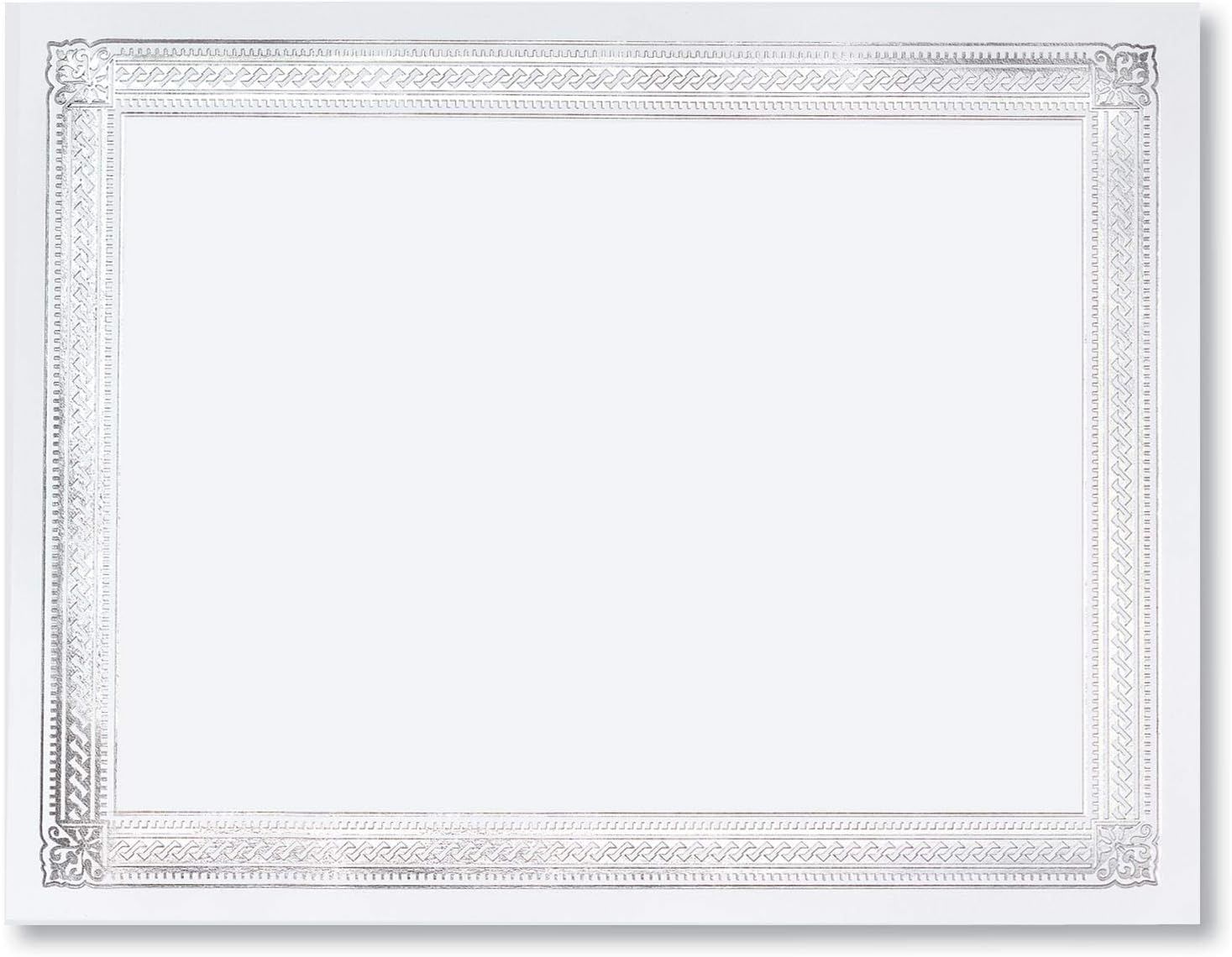 PaperDirect Silver on White Elite Specialty Certificates, 8½ x11, Foil Accents, 50 Count, Certificates And Awards Paper, For School, Work, Diplomas & Award Certificates