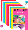10 Pcs Poster Board Colorful Paper 11.7x16.5, ROOKEA Vision Boards Bulk Blank Graphic Display Posterboard Card Paper for Kids School Classroom Arts Craft Projects Drawing Scrapbooking