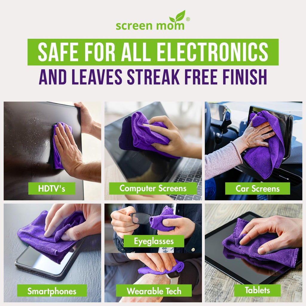 Screen Mom Screen Cleaner Refill with Dispensing Tap, 1-Gallon for Screen Cleaner Spray and Wipe for TV, Computer, Phone, iPad, Car Screen Cleaning Kit Electronic Cleaner Spray