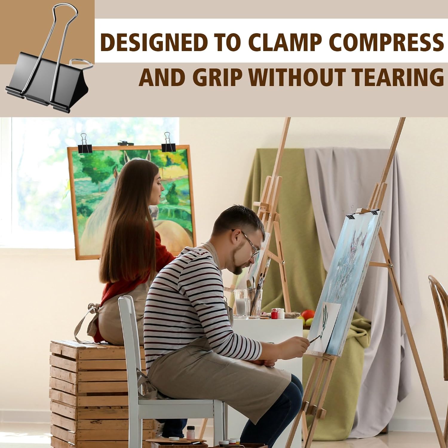 Jetec 50 Pcs 3 Inch Jumbo Binder Clips Extra Large Binder Clips Bulk Black Big Heavy Duty Metal Giant Large Paper Clamps for Office and Home Supplies Organization Kitchen Food Bags Drawing