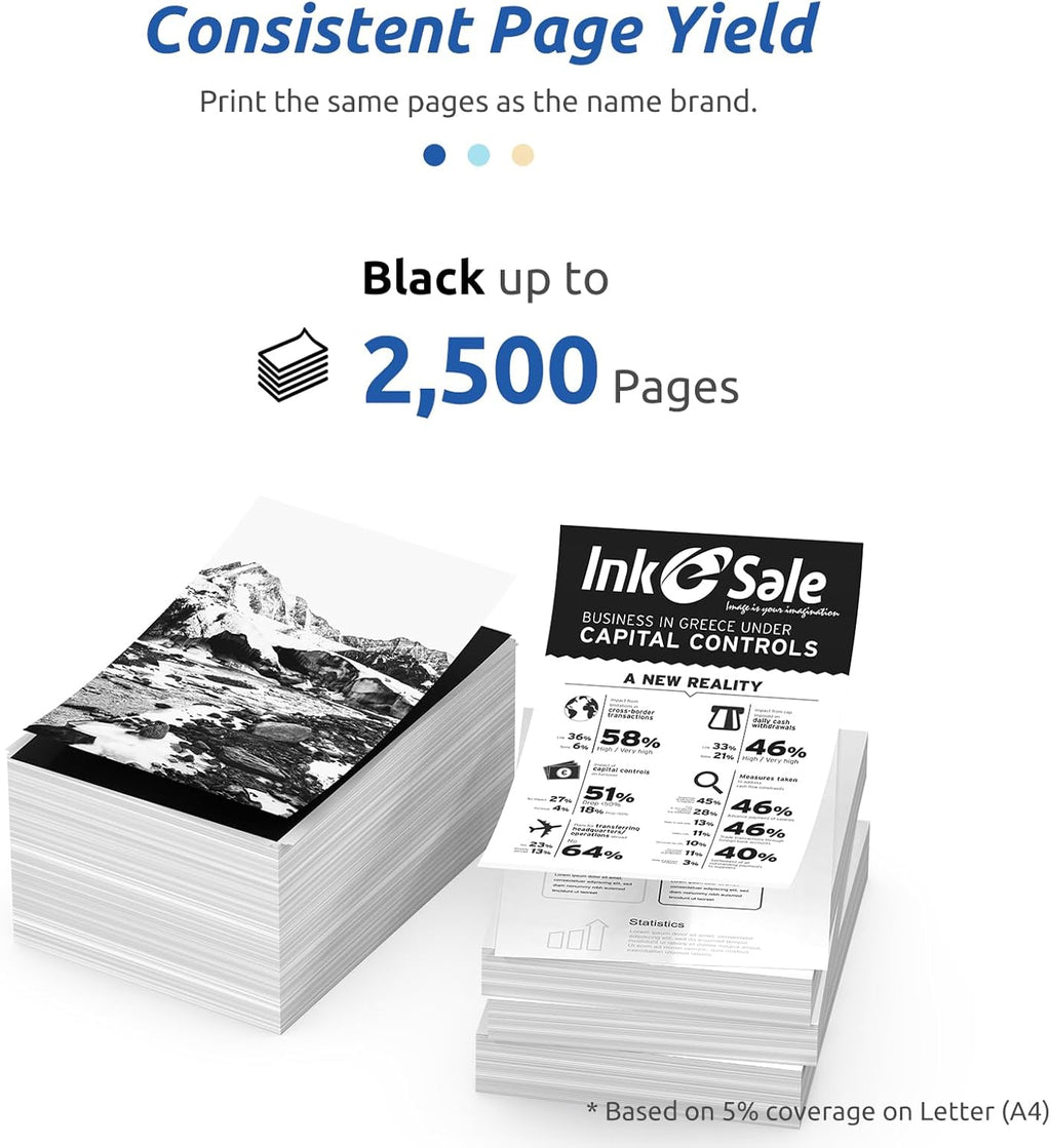 INK E-SALE 071H 071 High Capacity Toner Cartridge Replacement for Canon 071 071H Black Toner use for Canon imageCLASS LBP122dw MF273dw MF275dw MF272dw LBP120 MF270 Printer (Black,2-Pack)
