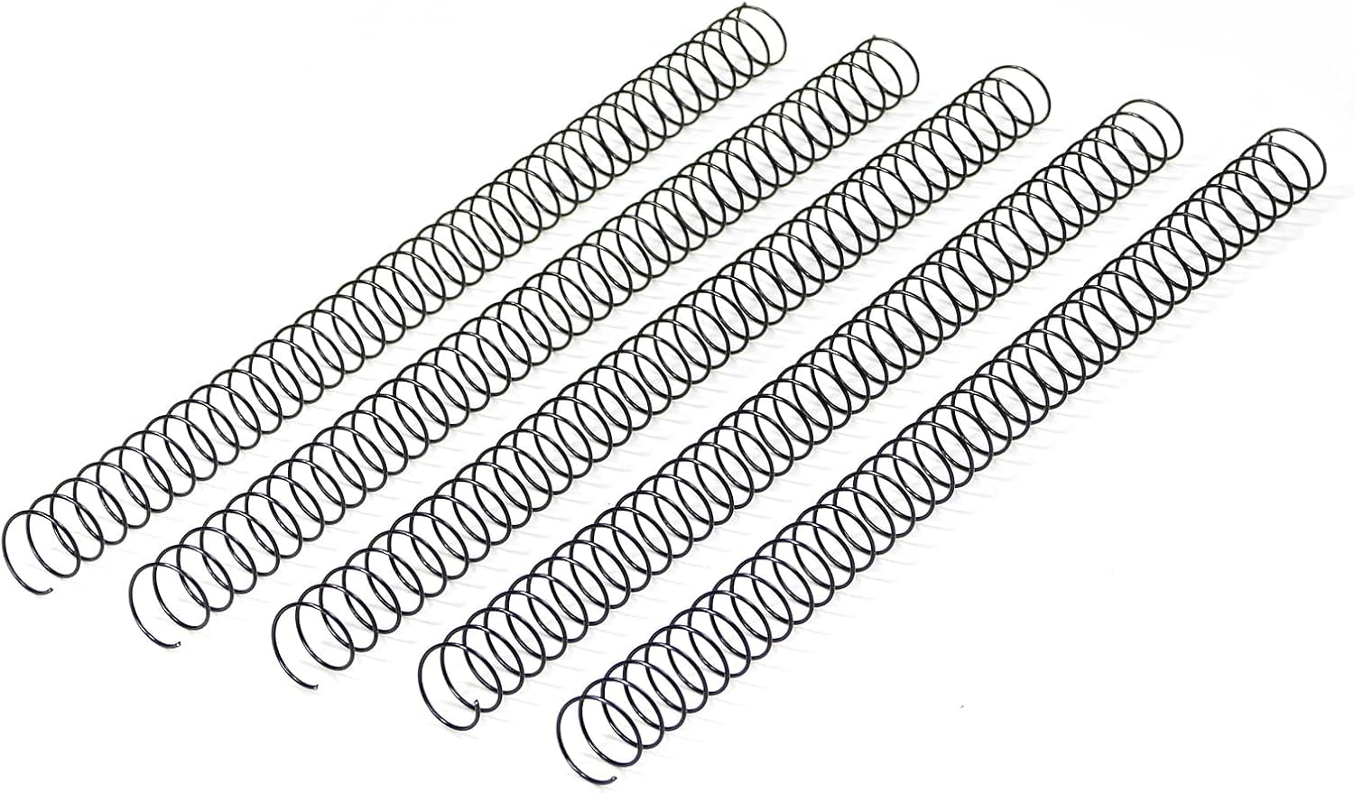 RAYSON 19mm Wire Spiral Coil Binding, 3:1 Pitch, 3/4" Metal Spiral Binding Coil 160 Sheets Capacity, Black Color & Pack of 50