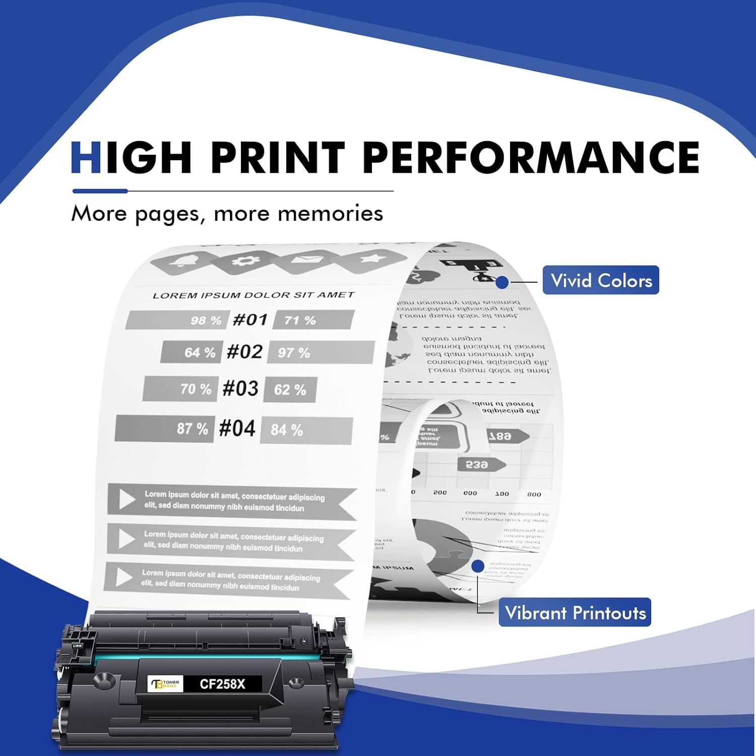 CF258X 58X Toner Cartridge Black High Yield 58A Compatible Replacement for HP 58X CF258X 58A CF258A Toner Cartridge for HP Laserjet Pro M404n M404dn MFP M428fdw M428fdn M428dw Printer Ink 2 Pack
