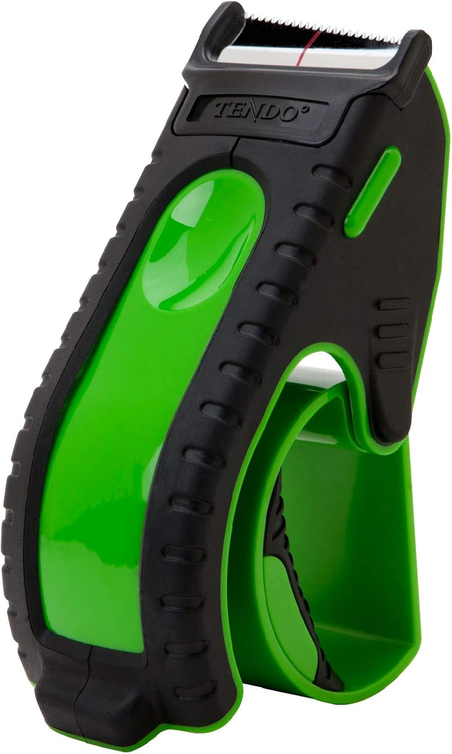 Heavy Duty Shipping Tape Dispenser: TENDO° Essential Line – Reusable, Replaceable, Eco-Friendly 2’’ Master Piece Dispenser with Patented 10° Sloped Chromium Blades - P-1200 (3th Gen.)_Green