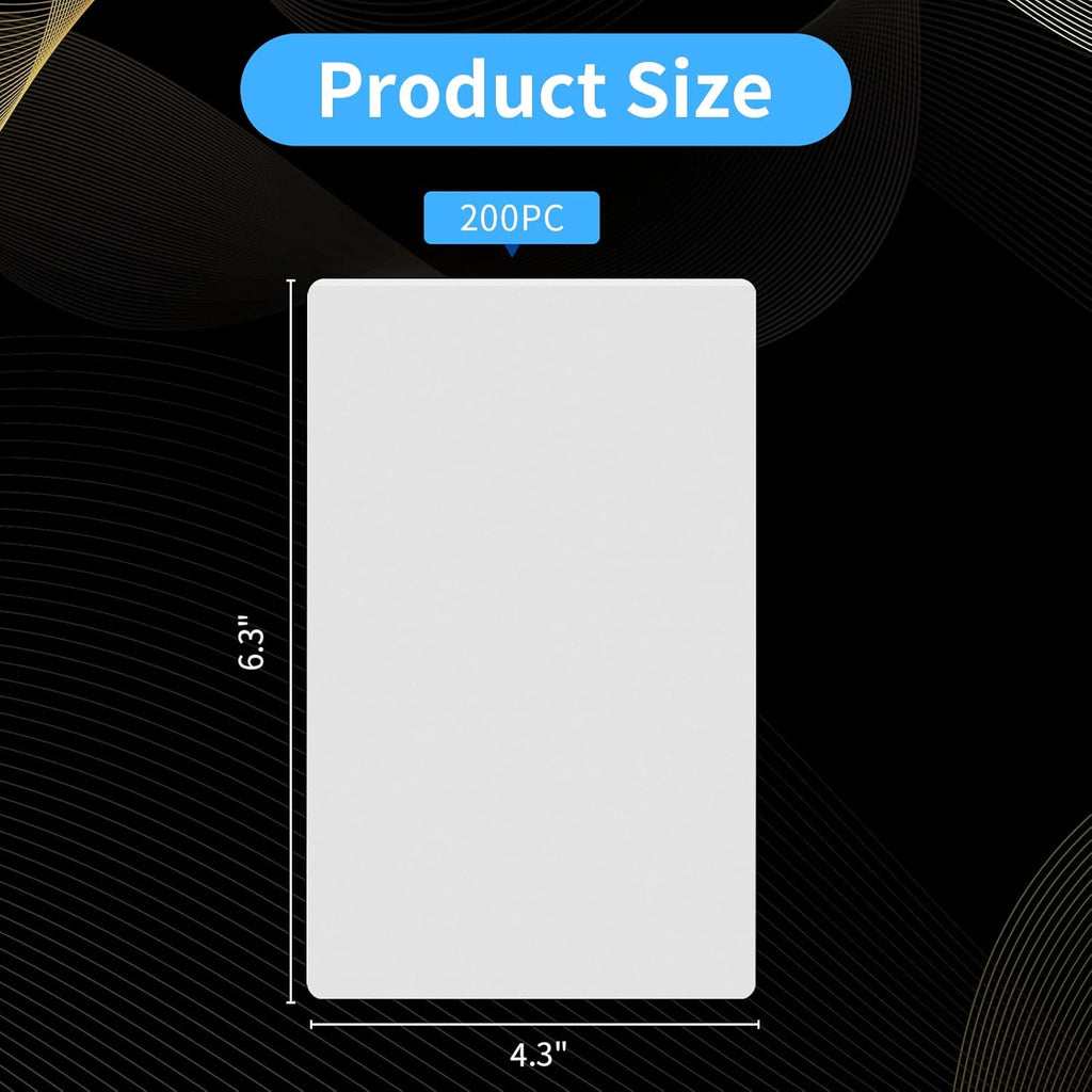 200 Pack 5mil 4“x6" Thermal Laminating Pouches Badge Laminate Pouches Clear Laminated Luggage Tags Printable Laminator Pouches for Business Permits Cards (200, 4"x6"-5mil)