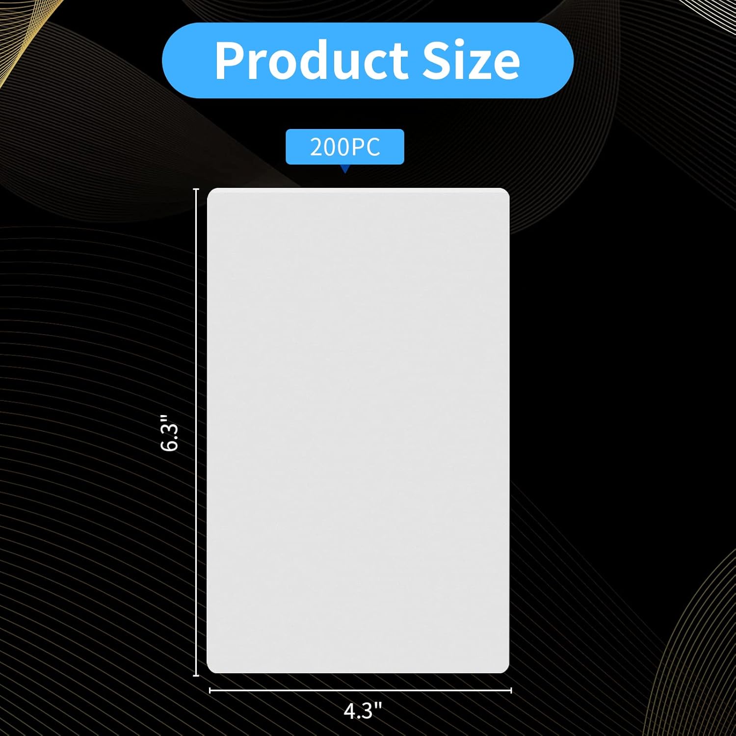 200 Pack 5mil 4“x6" Thermal Laminating Pouches Badge Laminate Pouches Clear Laminated Luggage Tags Printable Laminator Pouches for Business Permits Cards (200, 4"x6"-5mil)