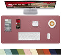 Small Desk Mat,Leather Desk Pad Protector,Desk Mouse pad,Office Desk mat,Laptop Mat for Desk, Non-Slip PU Leather Desk Blotter,Waterproof Desk Writing Pad for Office/Home(31.5"x15.7",Light Purple)