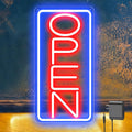 22" X 11" Led Neon Open Signs for Business, Large Open Signs, Plug In Electric Light Up with ON/OFF Switch, Ultra Bright Open Sign for Bar Salon Coffee Stores Club Hotel (Vertical)