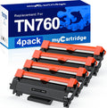 myCartridge Compatible Toner Cartridge Replacement for Brother TN760 TN730 TN-760 TN-730 Toner Use for MFC-L2710DW MFC-L2750DW HL-L2370DW Printer,4 Pack Toner TN-730/TN-760