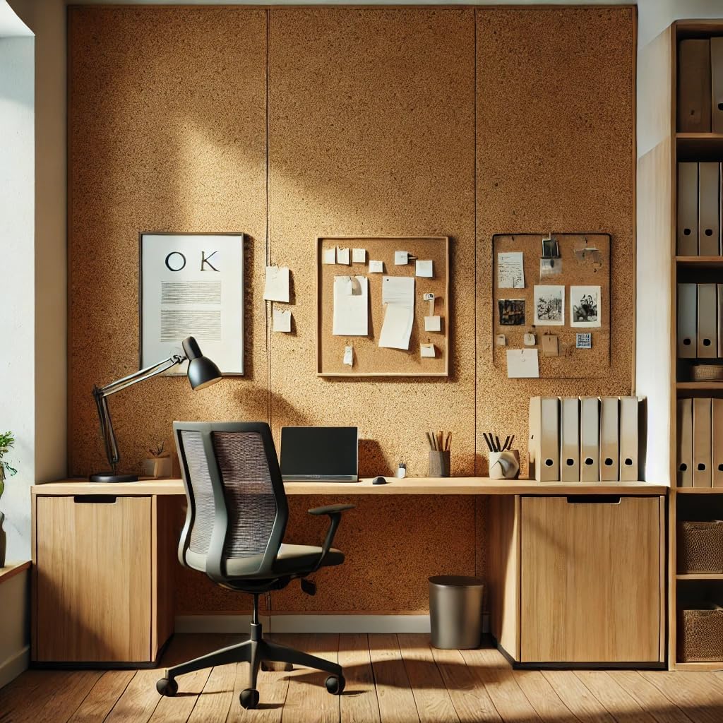 Manton Cork Premium Cork Roll - 4' x 11' x 1/2", 100% Natural Facing Grade Material for Bulletin Boards, Decorative Photo and Message Push Pin Displays - Perfect for Home, School, and Office