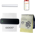 IOOIOO D210 Portable Printer, Wireless Inkless Bluetooth Thermal Printer for Tattoo Stencil Transfer Paper, for 8.5 x 11 Letter, A4 Rolled & Folded Thermal Paper (Black, Without Carrying Case)