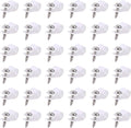 Swpeet 60 Pack White 5/16 Inch Nylon Plastic R-Type Cable Clips Clamp Kit, Nylon Screw Mounting Cord Fastener Clips with 60 Pack Screws for Wire Management (5/16 Inch, White)