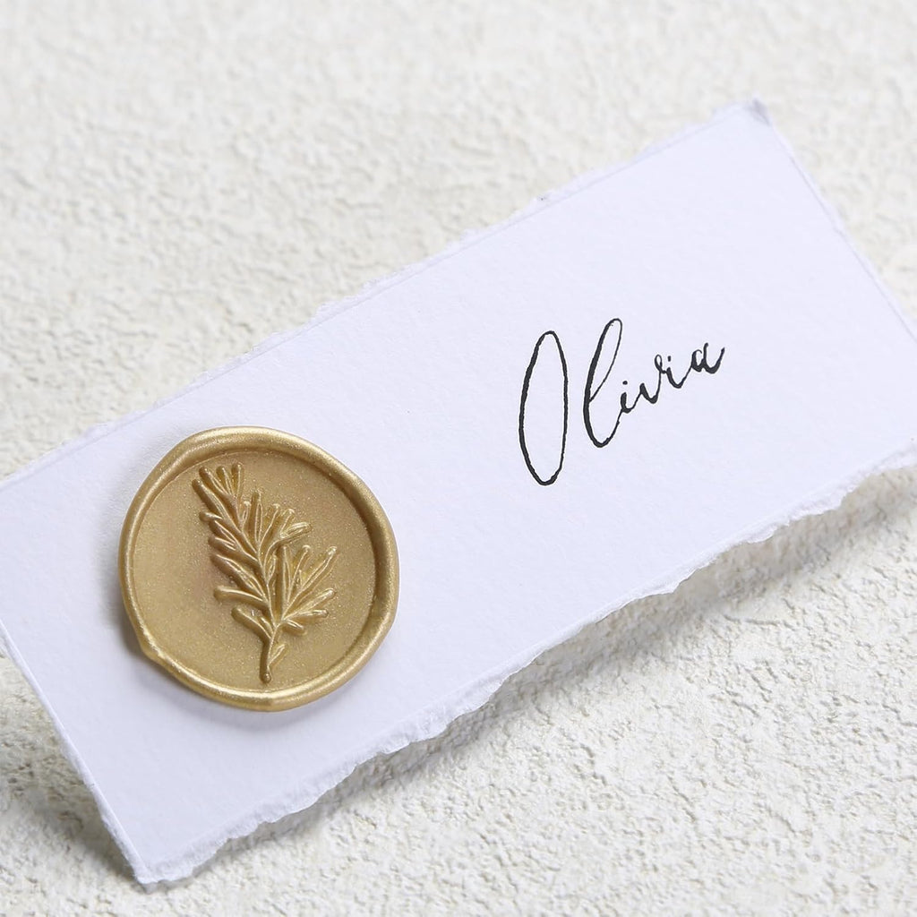 UNIQOOO Glue Gun Sealing Wax Sticks for Wax Seal Stamp - Prosecco Metallic Light Gold, Great for Wedding Invitation, Card Envelope, Snail Mail, Wine Package, Christmas Gift Ideas, Pack of 8