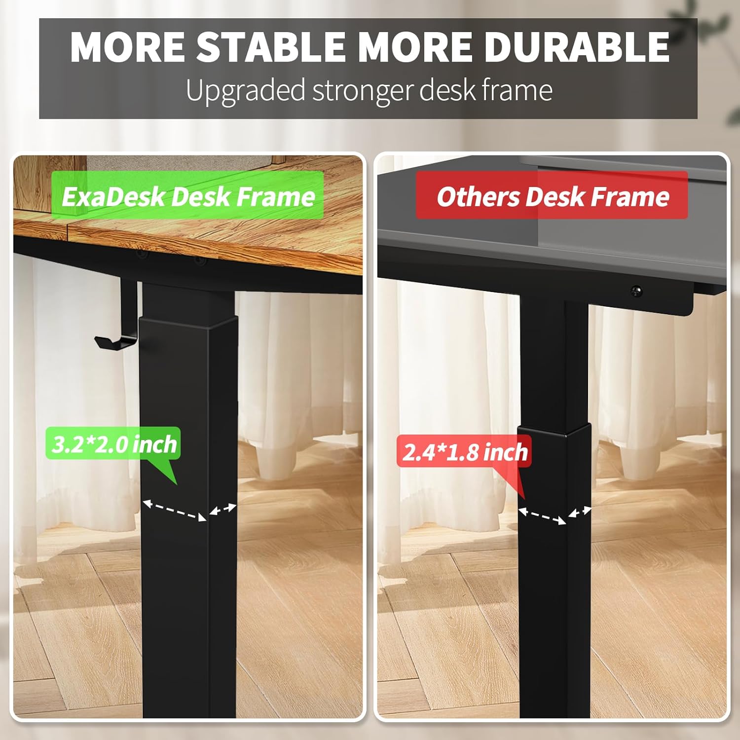 63 * 30 Inches Electric Standing Desk Adjustable Height with 4 Drawers, Double Storage Shelves, Home Office Workstation Sit Stand up Desk (Light Rustic Brown)