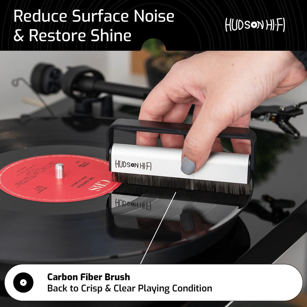 Vinyl Record Cleaning Kit 9-in-1 - Record Mitts, Anti-Static Record Cleaner w/Microfiber Cloth, Label Protector, Velvet & Carbon Fiber Record Cleaning Brush, Gel Stylus Cleaner for Record Needles