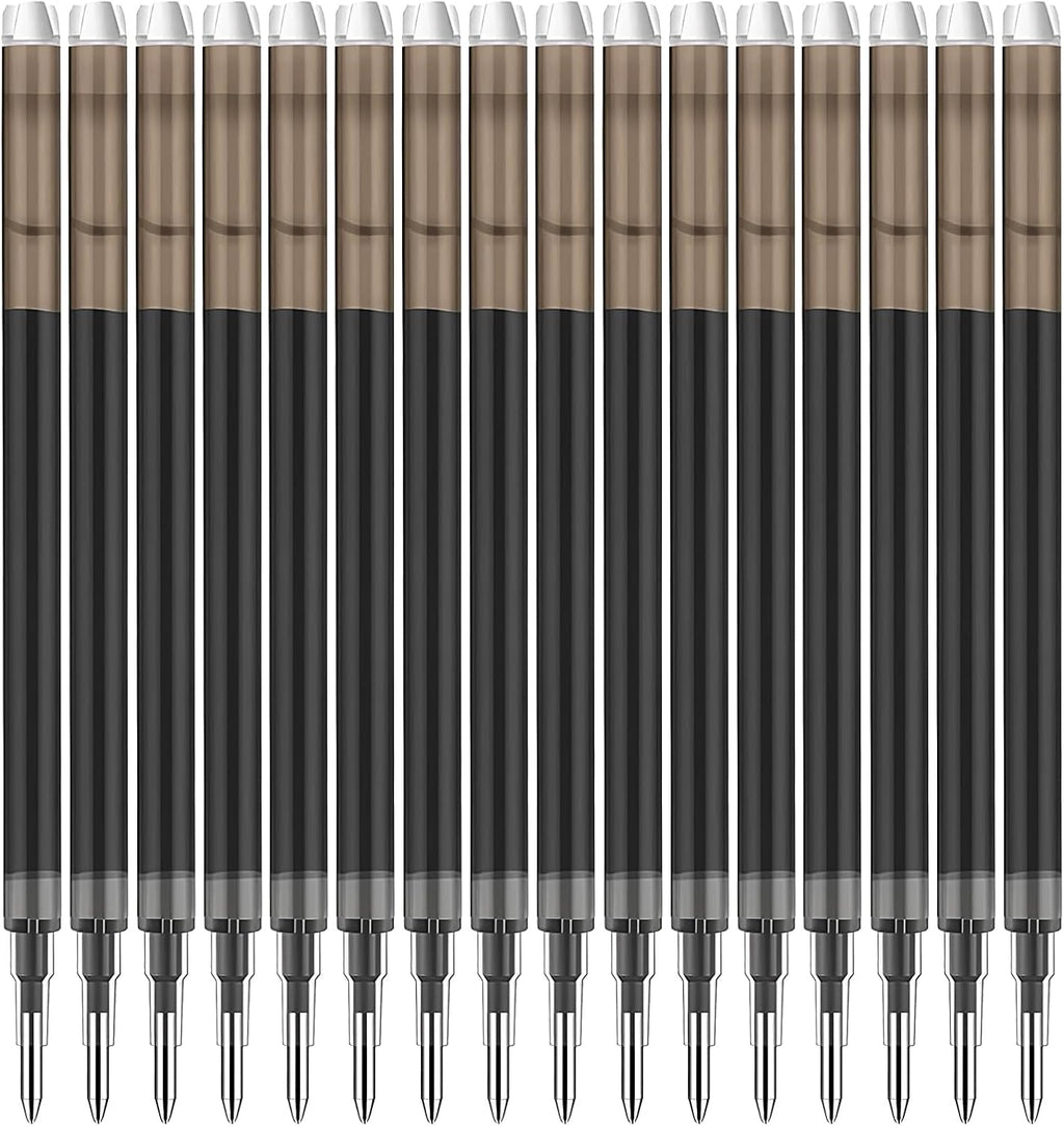 0.7 mm Erasable Gel Ink Pen Refills Compatible with Frixion Friction, Smooth Writing Multicolor Retractable Fine Point Pen Refill for School Office Home Art (Black, 16)