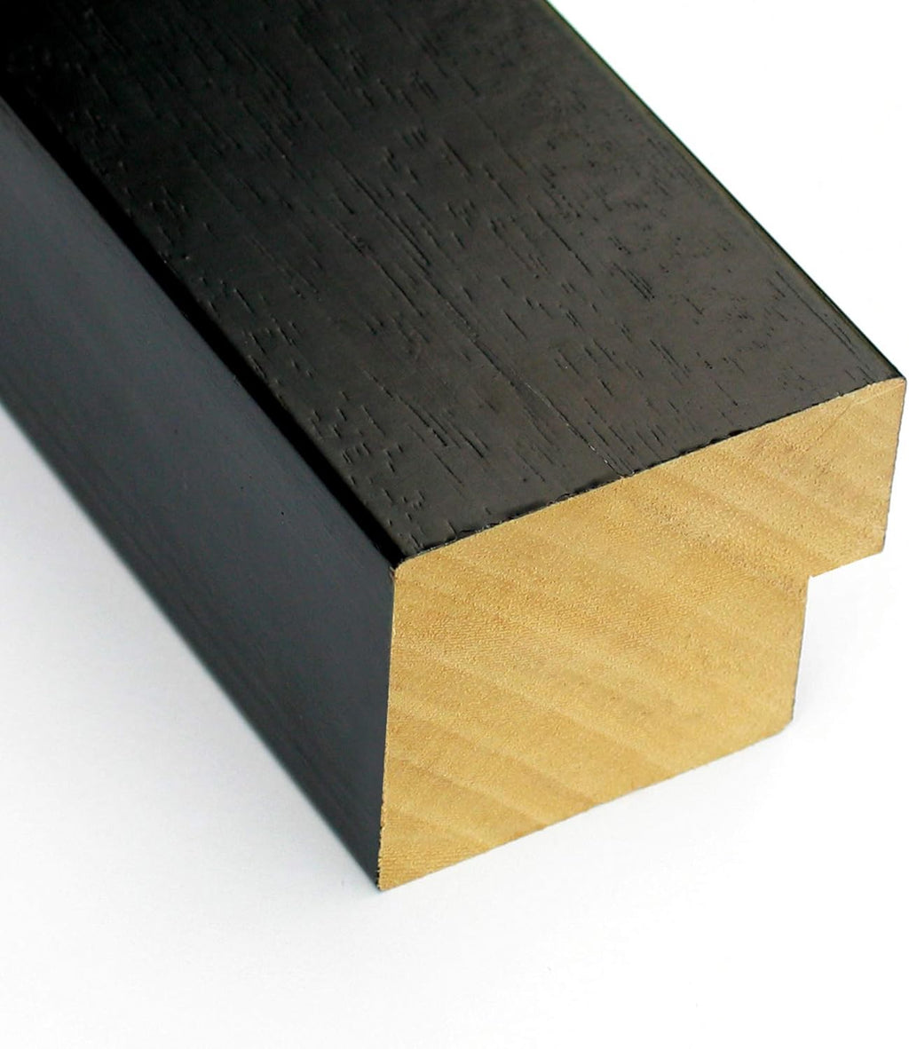 Amanti Art Natural Cork Board for Wall, 16x34 Vision Board with Black Wood Frame, Medium Corkboard Office Decor for Home Organization, Modern Corkboard Pinboard to Display Items for Home Organization
