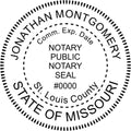 Missouri Round Notary Stamp | Official State Notary Stamp | Official Seals | Meets State Specifications (Missouri, Round Stamp)