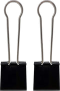 Clipco Binder Clips Super Extra Large 2-1/3in Black (2-Pack)