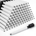 100 Pcs Black Magnetic Dry Erase Markers with Eraser Cap, White Board Mini Dry erase Markers Bulk, Fine Point Tip Student White Board Markers for Teachers Office School Supplies
