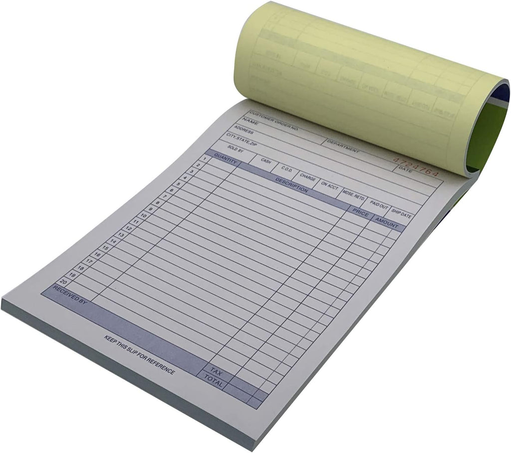 10 Pack Large Sales Order Book Receipt Invoice Duplicate Carbonless 50 Sets 5.5" X 8"5