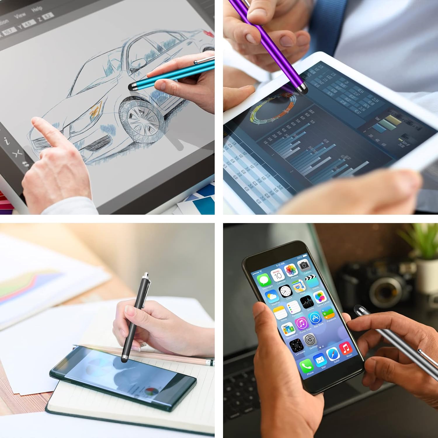 Stylus Pens for Touch Screens,SLKIJDHFB 30 Pack Universal Capacitive Touch Screen Pens for iPad,Tablets,Smartphones,All Universal Touch Screen Devices