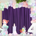 Purple Backdrop Curtains: 6 Panels 5ft x 10ft Polyester Photo Backdrop Drapes - Halloween Party Photography Background Decorations
