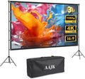 AAJK100-inch Portable Projector Screen with Stand – Elevate Your Outdoor Movie Nights with 4K HD Clarity and Lightweight Convenience