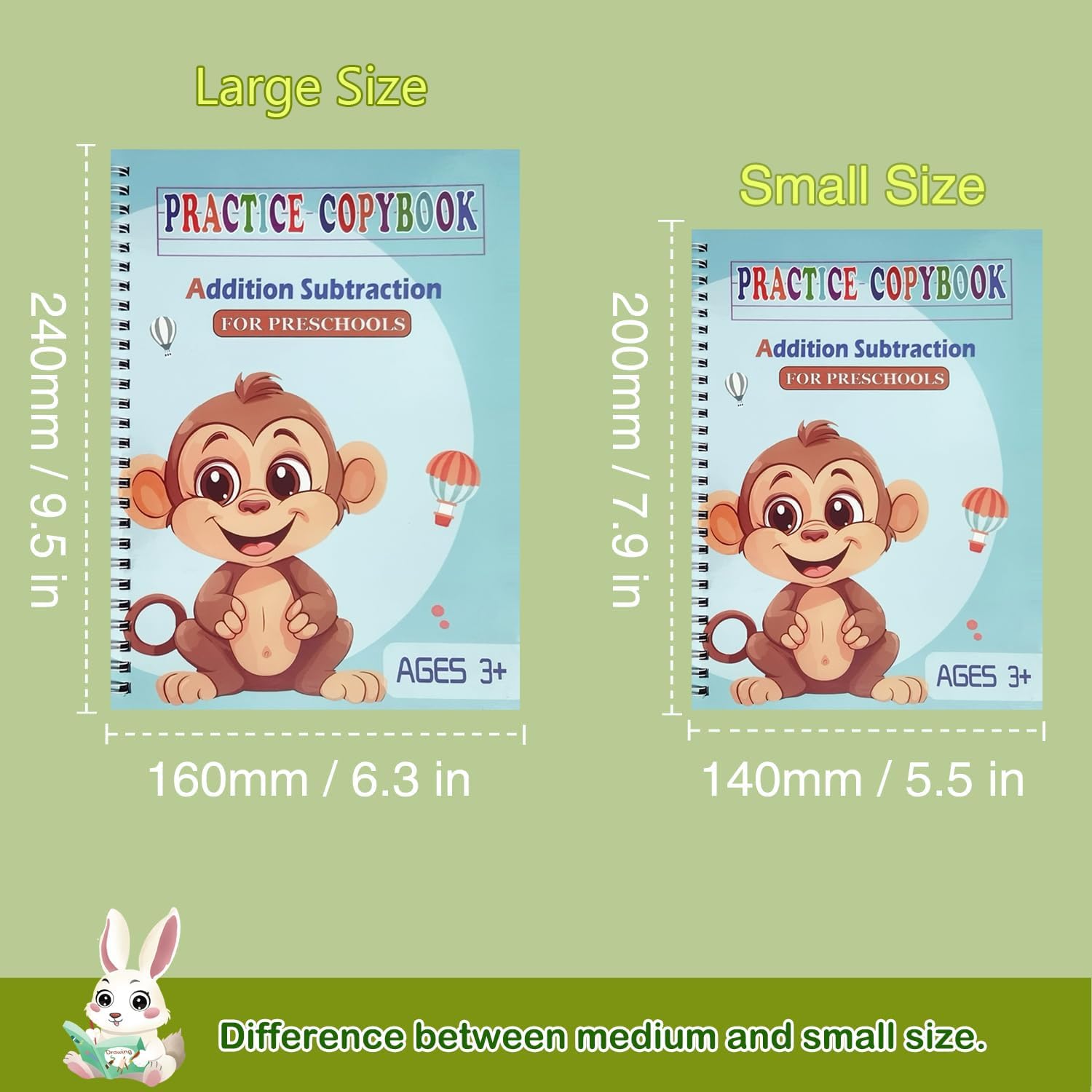 Reusable Grooved Handwriting Workbooks,Magic Copybook,Magic Writing Practice Copy Books, to Help Children Improve Their Handwriting Ink Practice Age 3-8 Calligraphy for Kids(5-Book Gift Set)