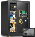 5.0 Cuft Fireproof Safe for Home, Home Safes Water and Fireproof, Safe Box with Digital Combination Lock, Fire and Water Proof Bag, Removable Shelf, Smart Alert, Fire Proof Safes for Money, Valuables
